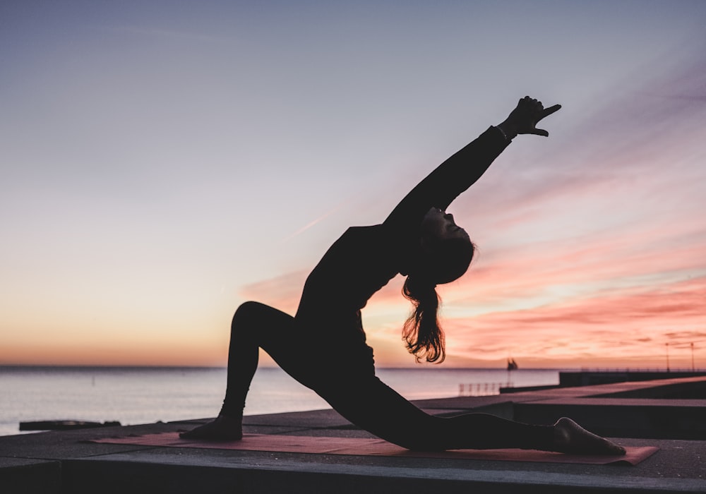 A woman in a peaceful morning wellness moment
